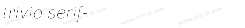 trivia serif字体转换